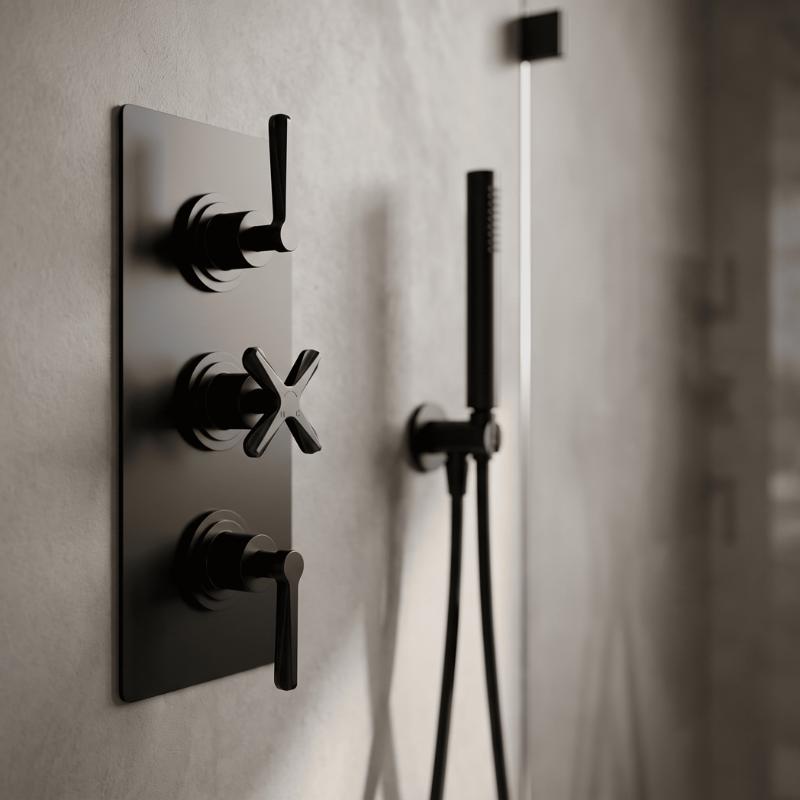 Cylin Traditional 3 Outlet Thermostatic Concealed Shower Valve with Diverter