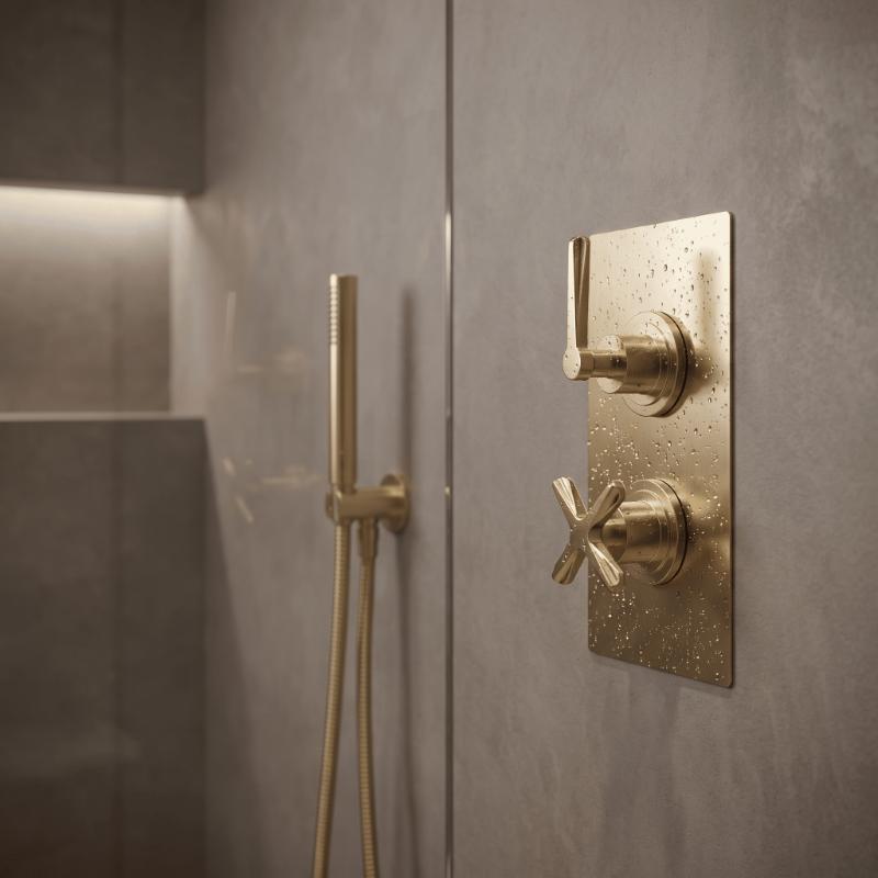 Cylin Traditional 2 Outlet Thermostatic Concealed Shower Valve