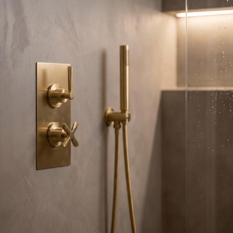 Cylin Traditional 2 Outlet Thermostatic Concealed Shower Valve