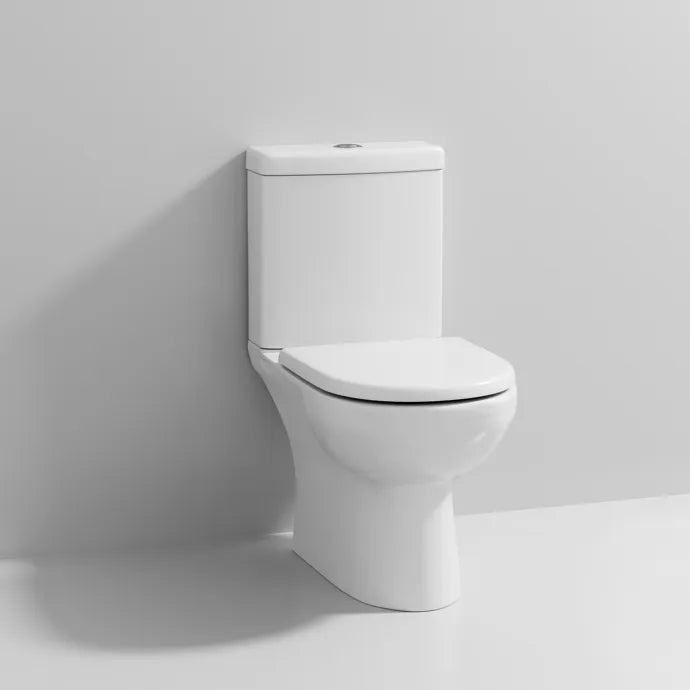 Lawton Close Coupled Toilet with Push Button Cistern & Seat options - White