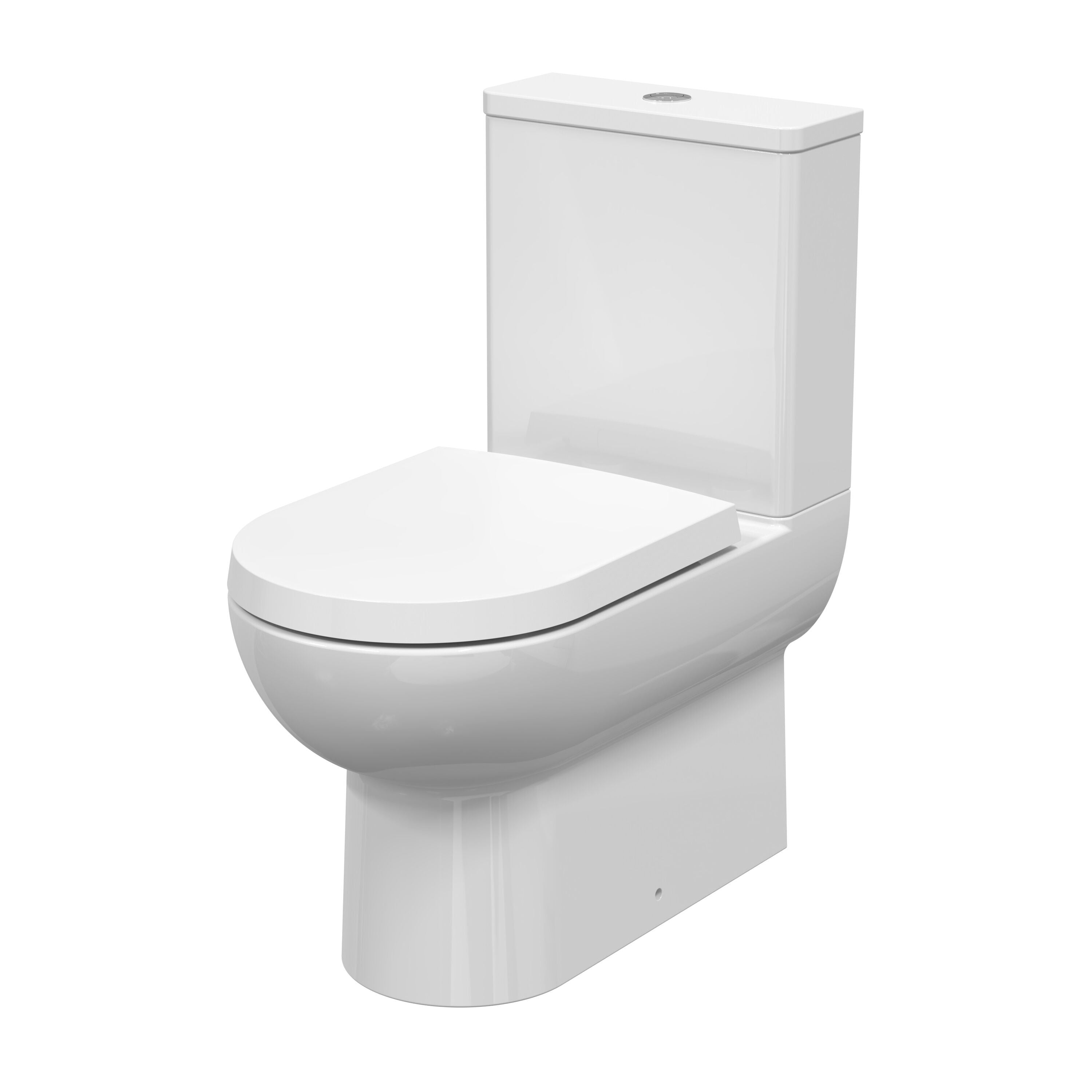 Isla Rimless Close Coupled Toilet with Cistern & Seat Options - White