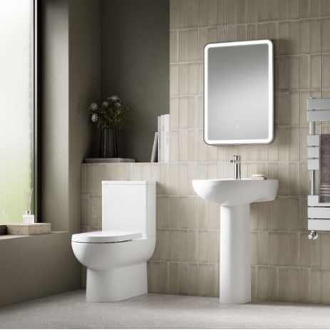 Regal Rimless Close Coupled Toilet with Cistern & Seat Options - White