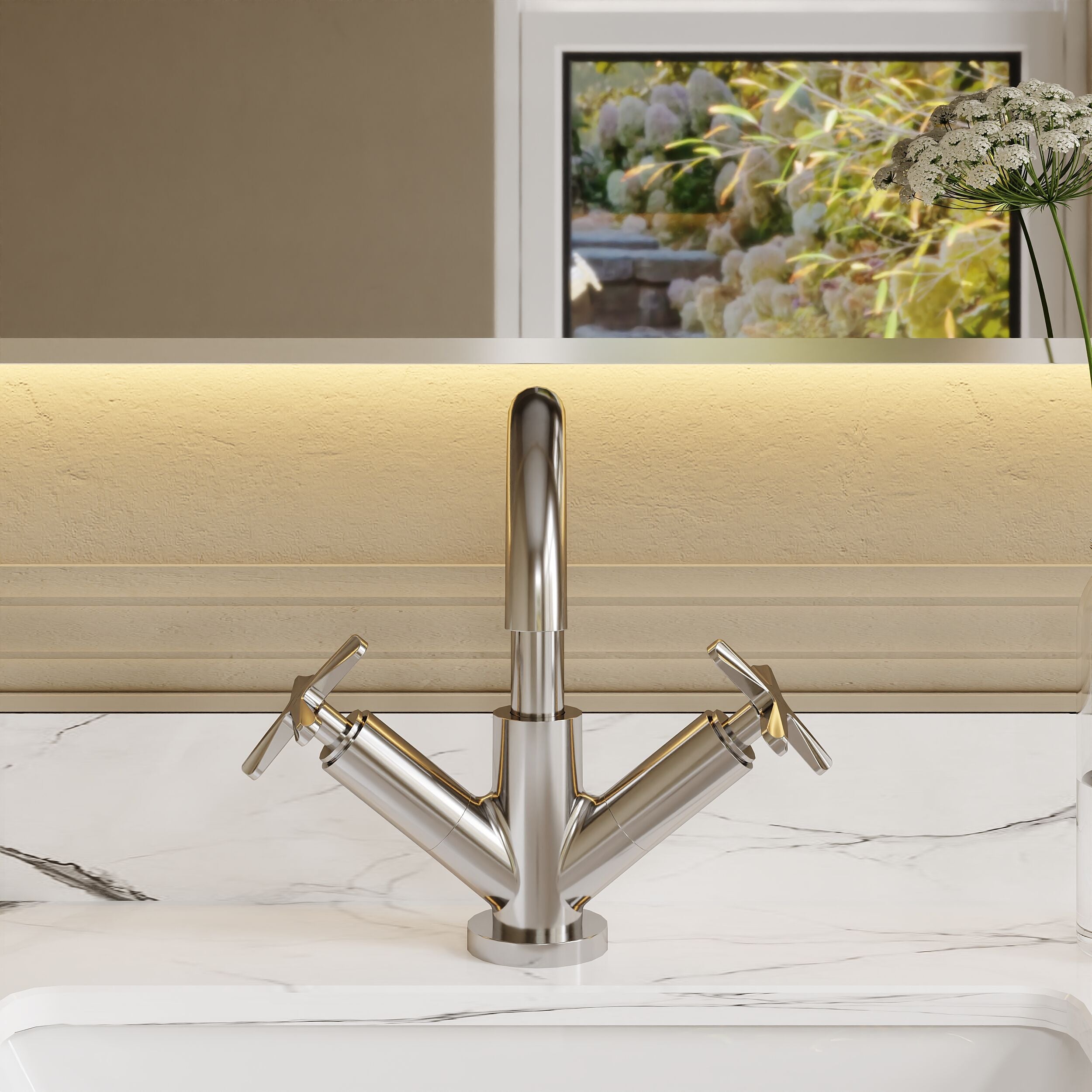 Cylin Deck Mounted Mono Basin Mixer With Pop Up Waste