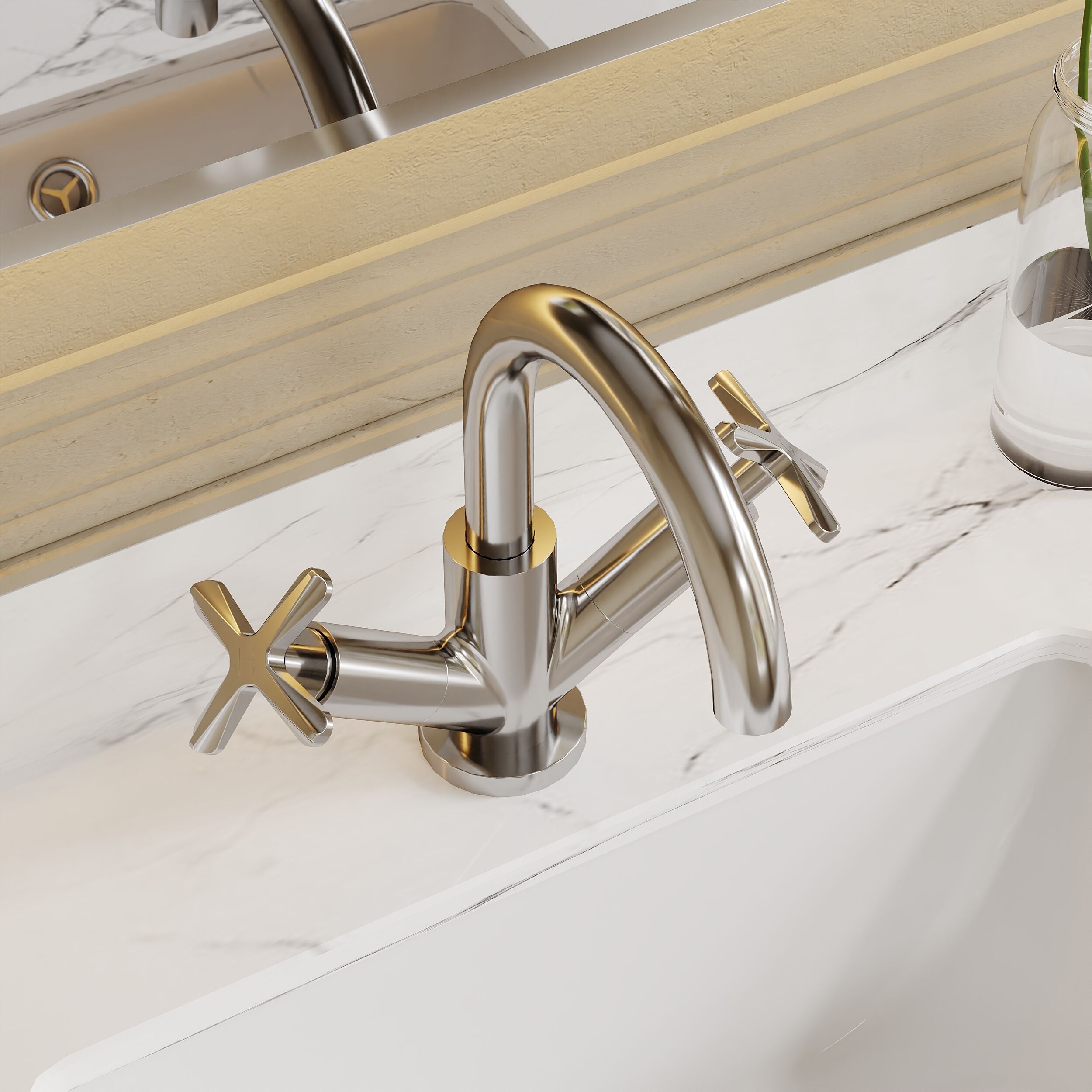 Cylin Deck Mounted Mono Basin Mixer With Pop Up Waste
