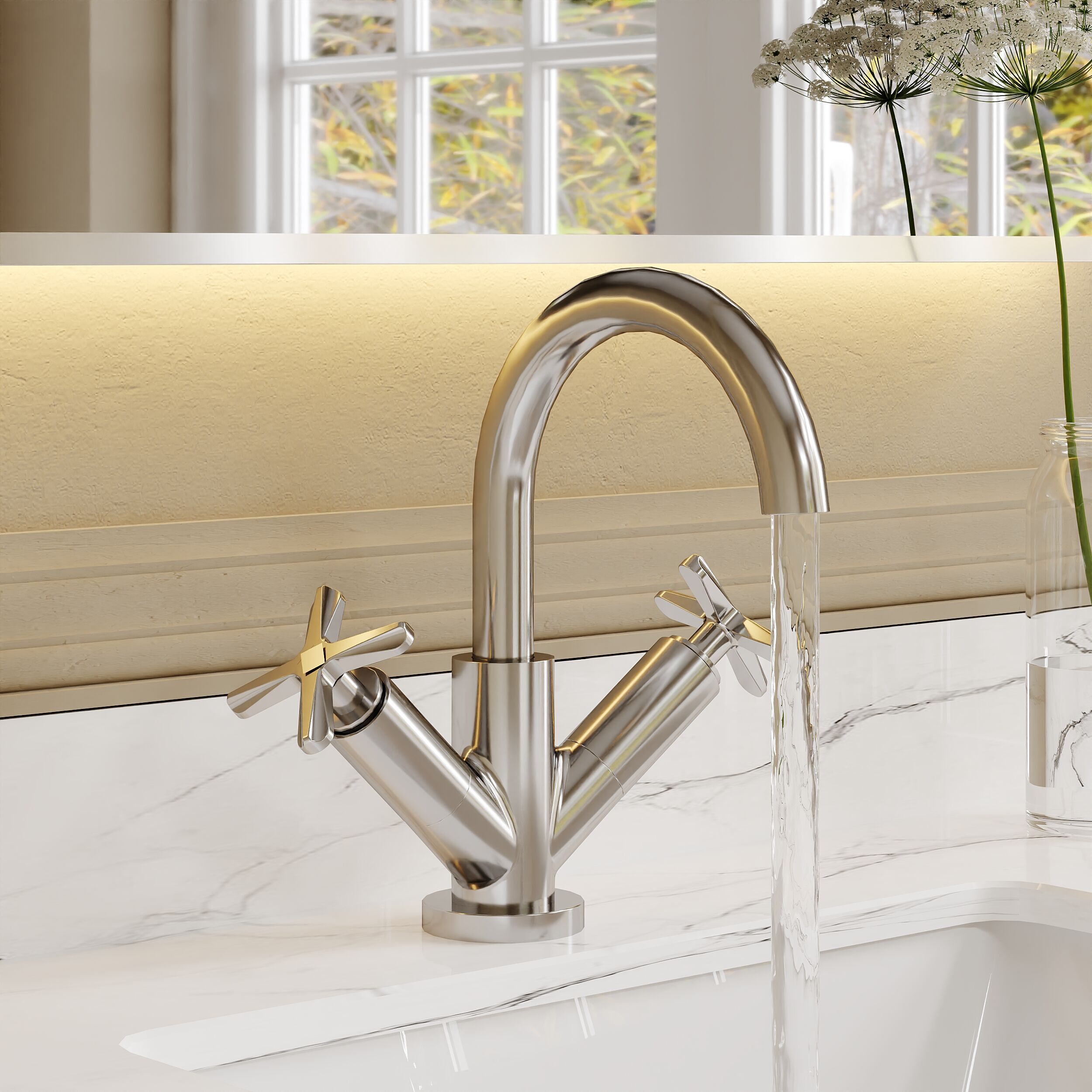 Cylin Deck Mounted Mono Basin Mixer With Pop Up Waste
