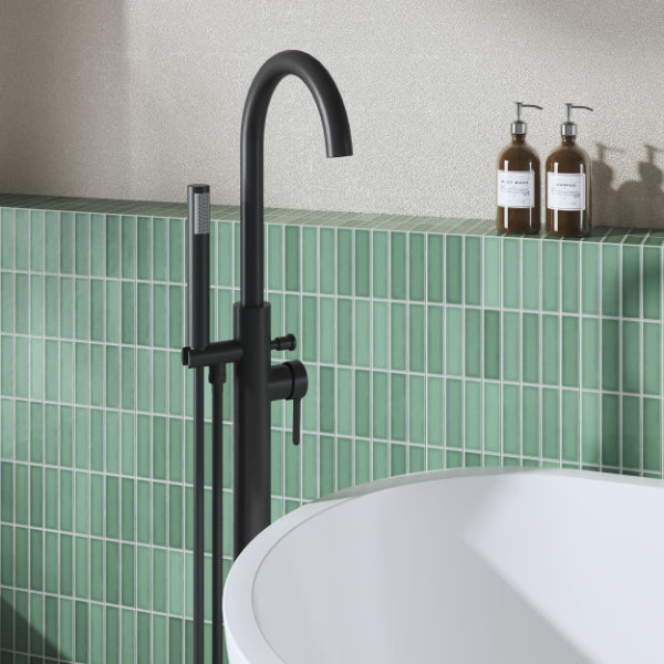 Cylin Floor Mounted Bath Shower Mixer Tap With Handset