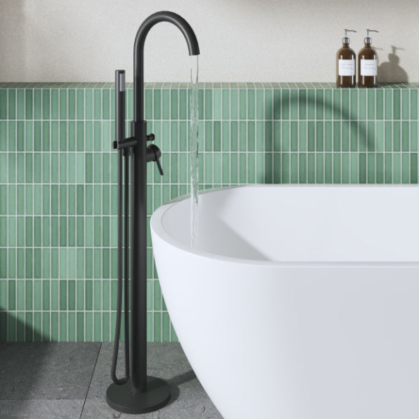 Cylin Floor Mounted Bath Shower Mixer Tap With Handset