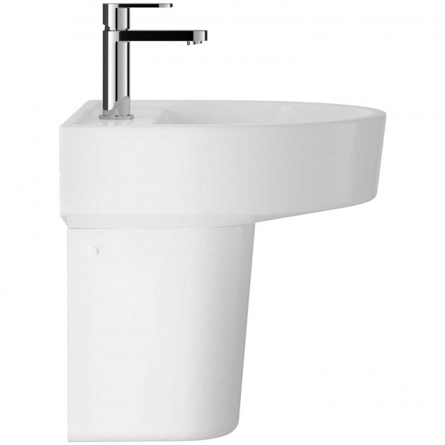 Sparrow Basin With Pedestal & Size Option - 1 TH - White
