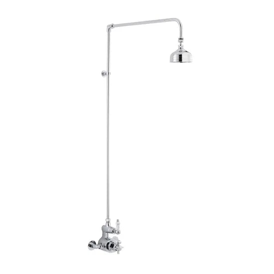 Omega Twin Thermostatic Shower Valve & Rigid Riser - Chrome
