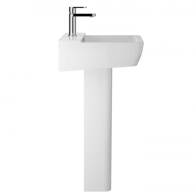 Trio Basin with Pedestal Option - 1 TH - White