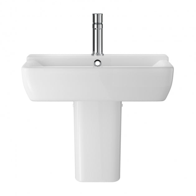 Trio Basin with Pedestal Option - 1 TH - White