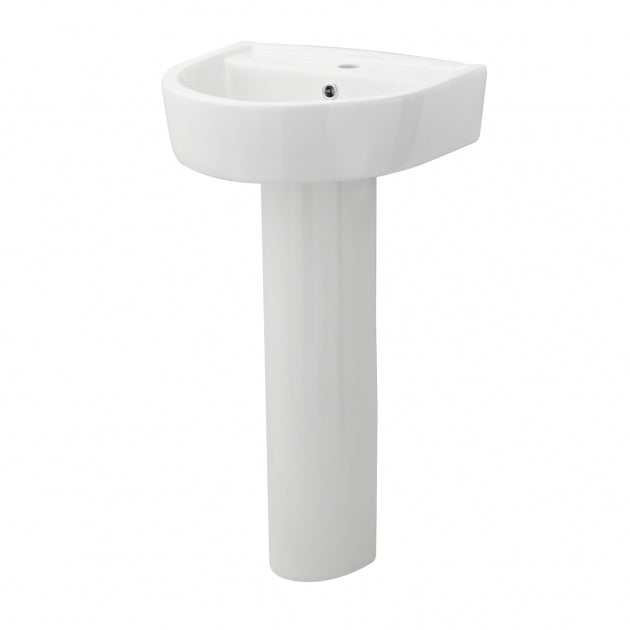 Vast Basin with Pedestal & Size Options - 1 TH - White