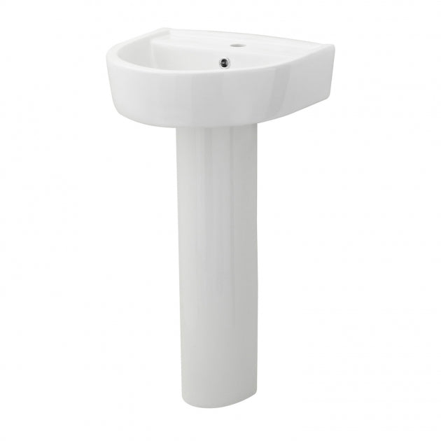 Vast Basin with Pedestal & Size Options - 1 TH - White