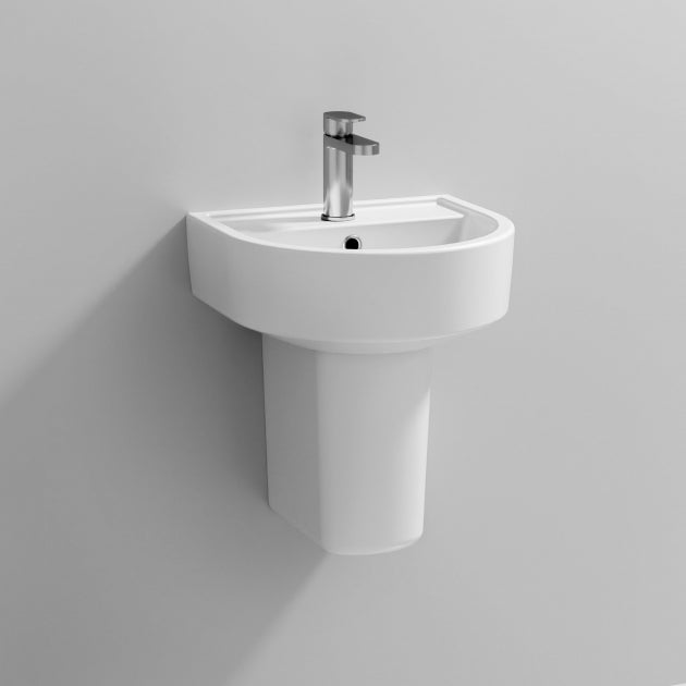 Vast Basin with Pedestal & Size Options - 1 TH - White