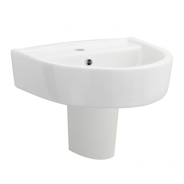 Vast Basin with Pedestal & Size Options - 1 TH - White