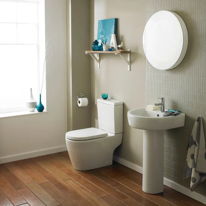 Provost Close Coupled Toilet with Push Button Cistern & Seat options - White