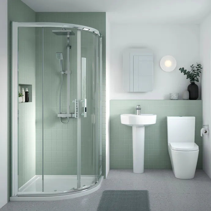 Provost Close Coupled Toilet with Push Button Cistern & Seat options - White