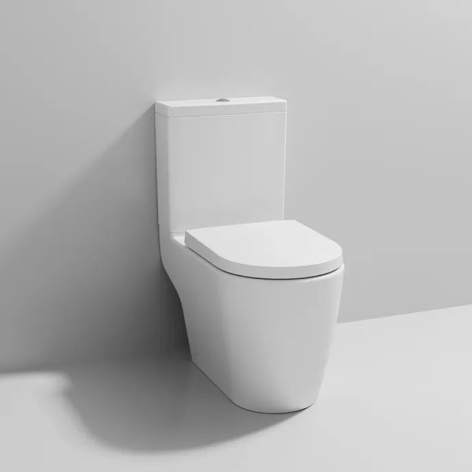 Provost Close Coupled Toilet with Push Button Cistern & Seat options - White