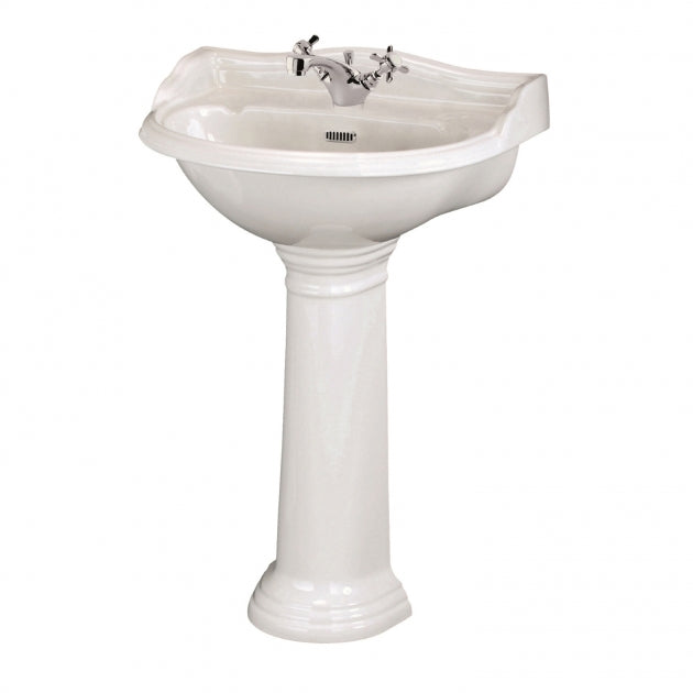 Chiltern Basin With Full Pedestal -  1 or 2 TH - White