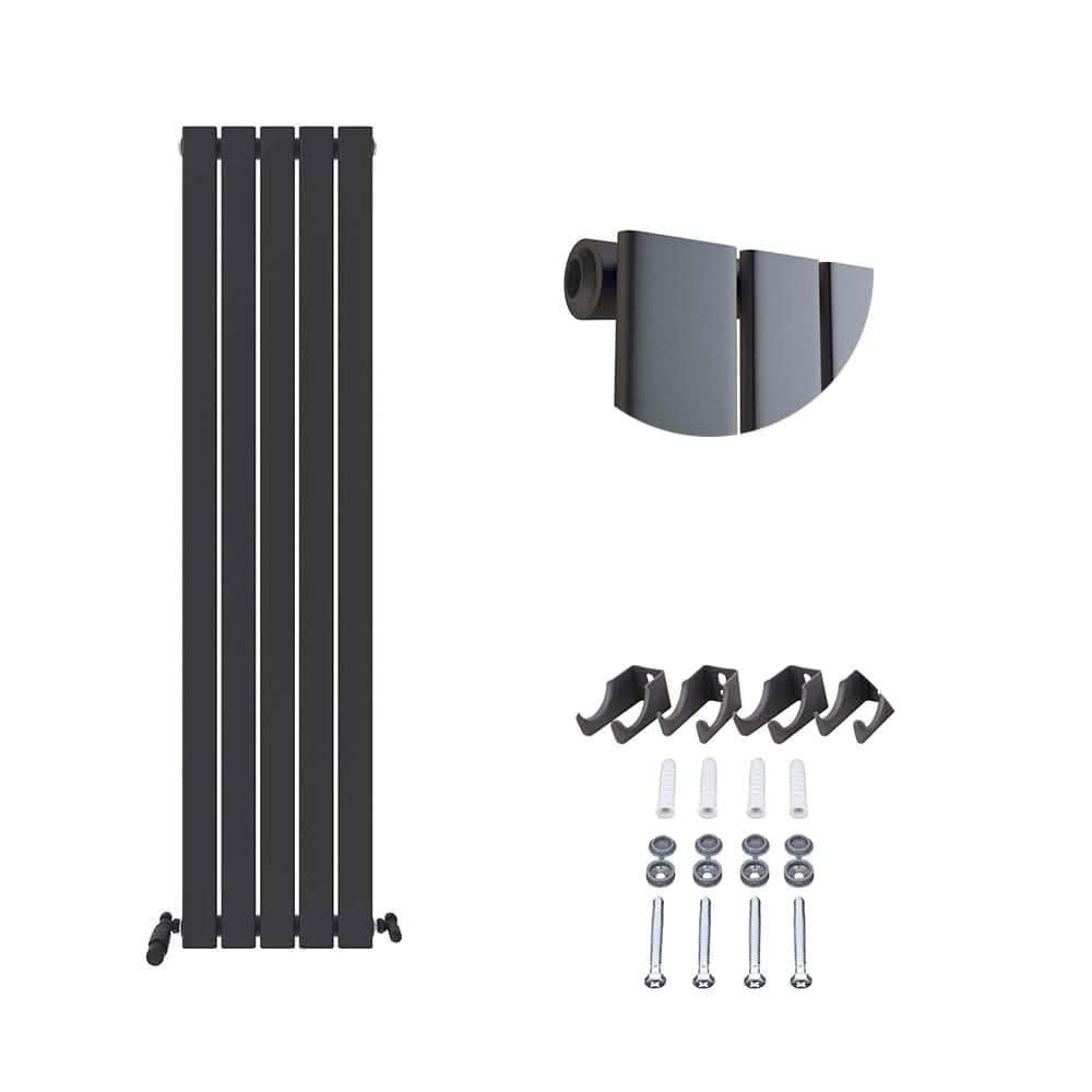 iBathUK Apex Vertical Single Panel Slim Flat Radiator, Designer Slim Radiator
