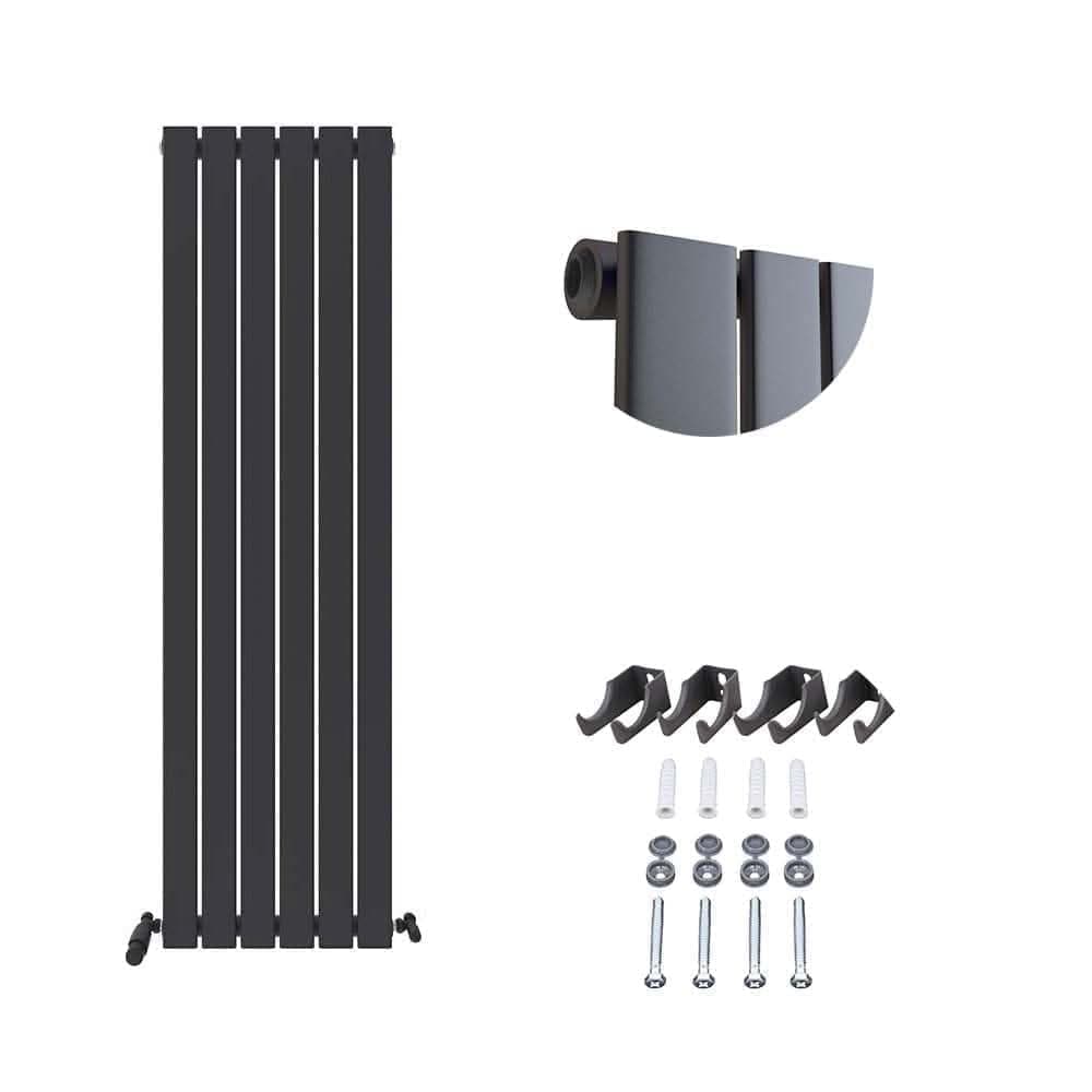 iBathUK Apex Vertical Single Panel Slim Flat Radiator, Designer Slim Radiator