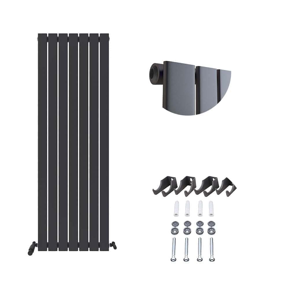 iBathUK Apex Vertical Single Panel Slim Flat Radiator, Designer Slim Radiator