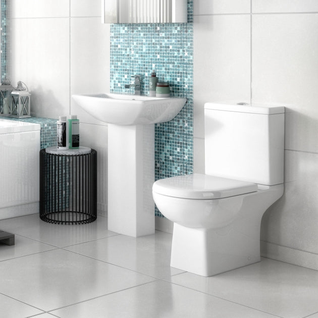 Rio Basin with Pedestal & Size Options - 1 TH - White