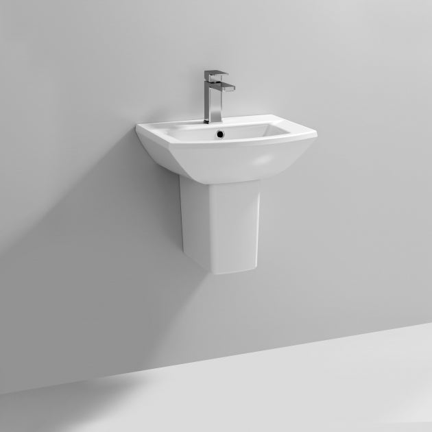 Rio Basin with Pedestal & Size Options - 1 TH - White