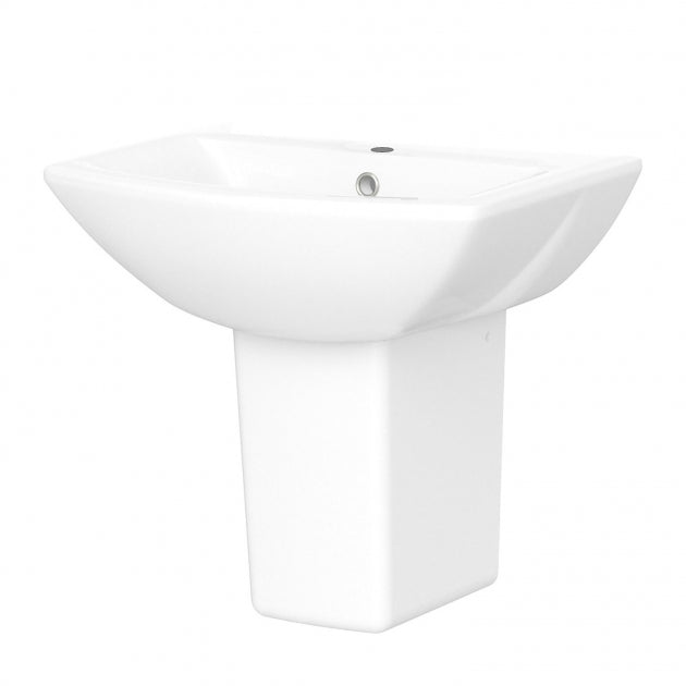 Rio Basin with Pedestal & Size Options - 1 TH - White