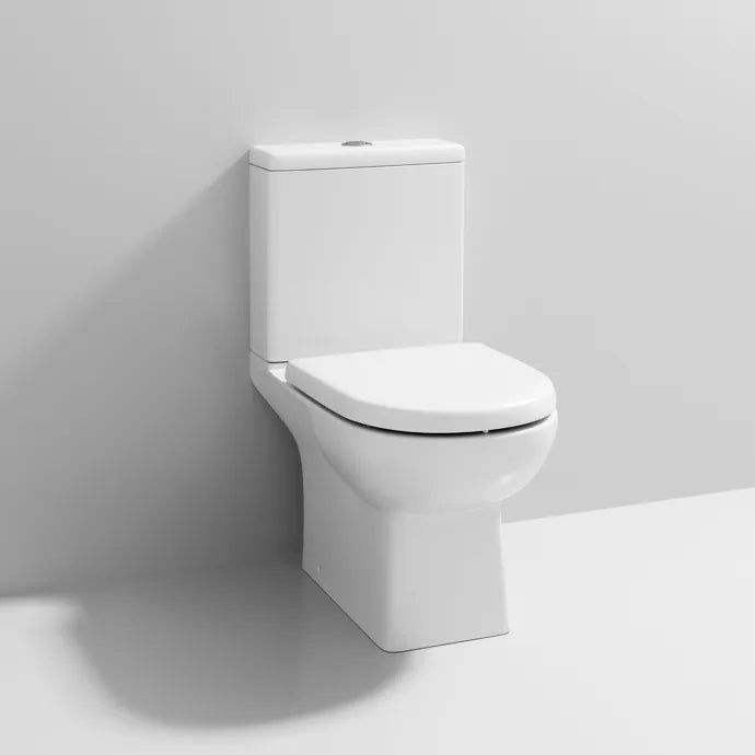 Asselby Close Coupled Toilet with Push Button Cistern & Seat options - White
