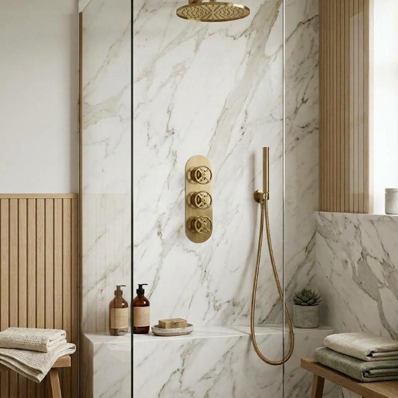 Revolve Traditional 3 Outlet Concealed Thermostatic Shower Valve