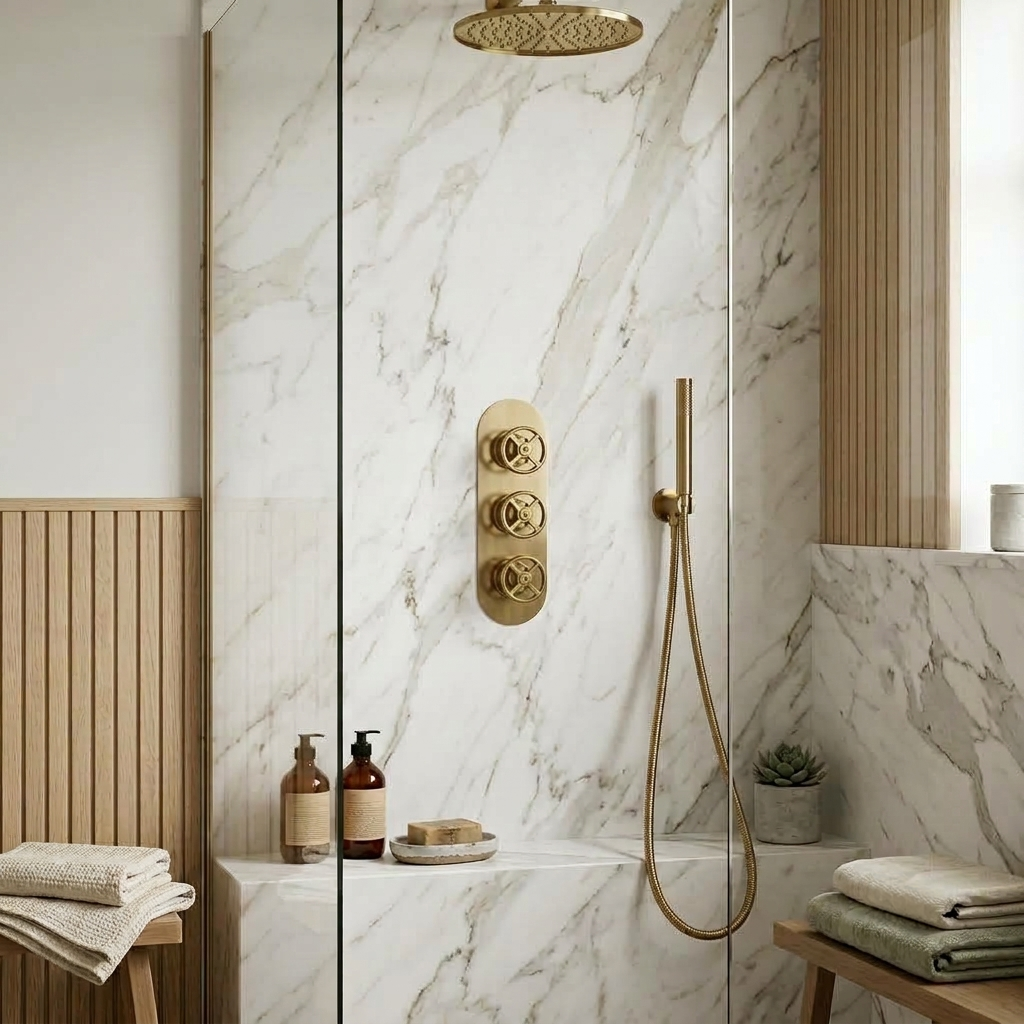 Revolve Traditional 3 Outlet Concealed Thermostatic Shower Valve