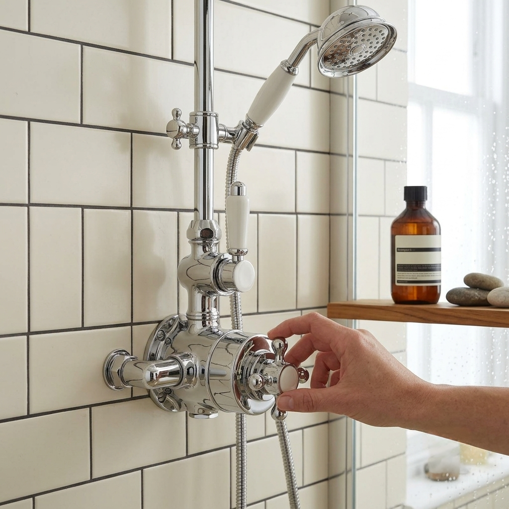 Classique Round 1 Outlet Exposed Thermostatic Shower Valve - Chrome