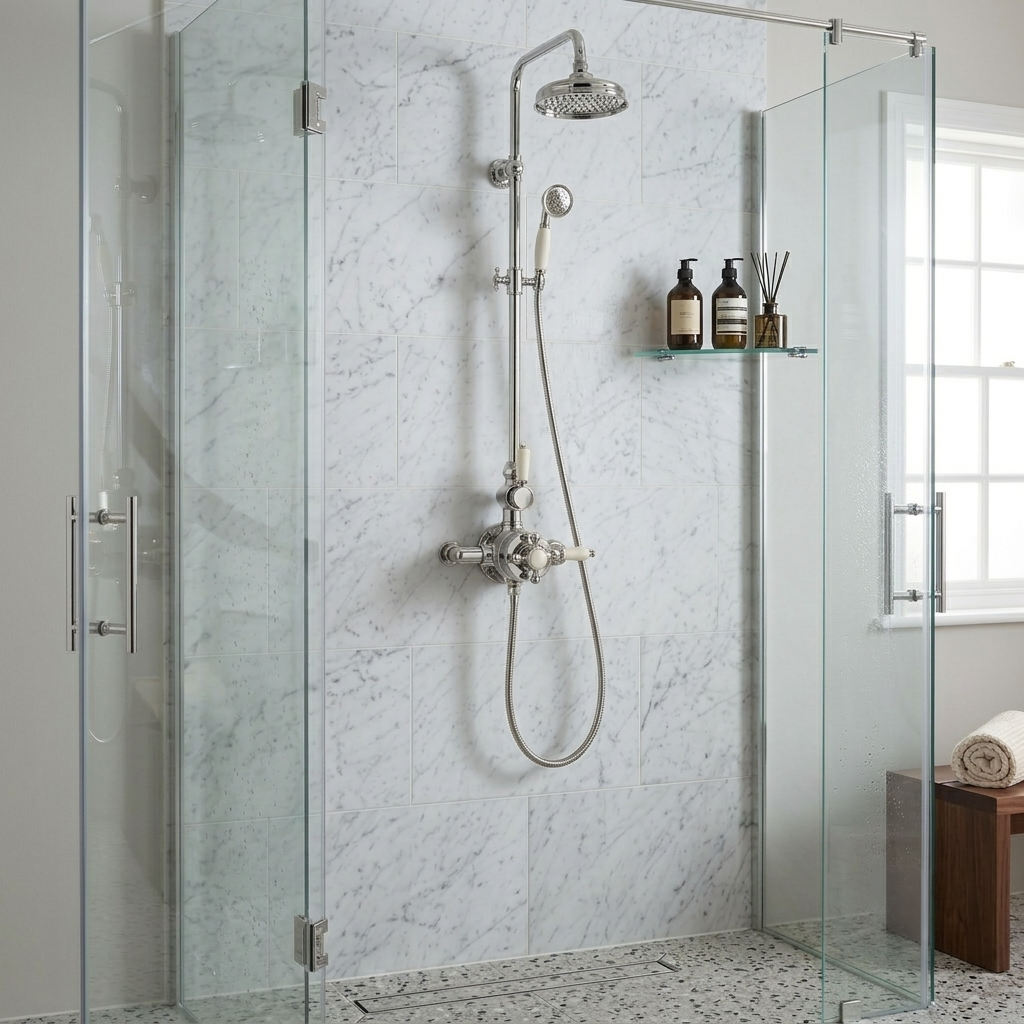 Classique Round 1 Outlet Exposed Thermostatic Shower Valve - Chrome