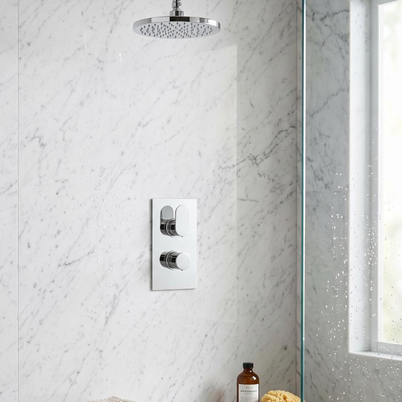 Celcius 1 Outlet Thermostatic Concealed Shower Valve - Chrome