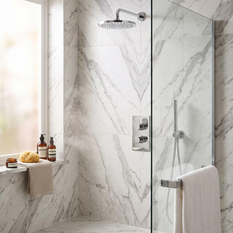 Celcius 1 Outlet Thermostatic Concealed Shower Valve - Chrome