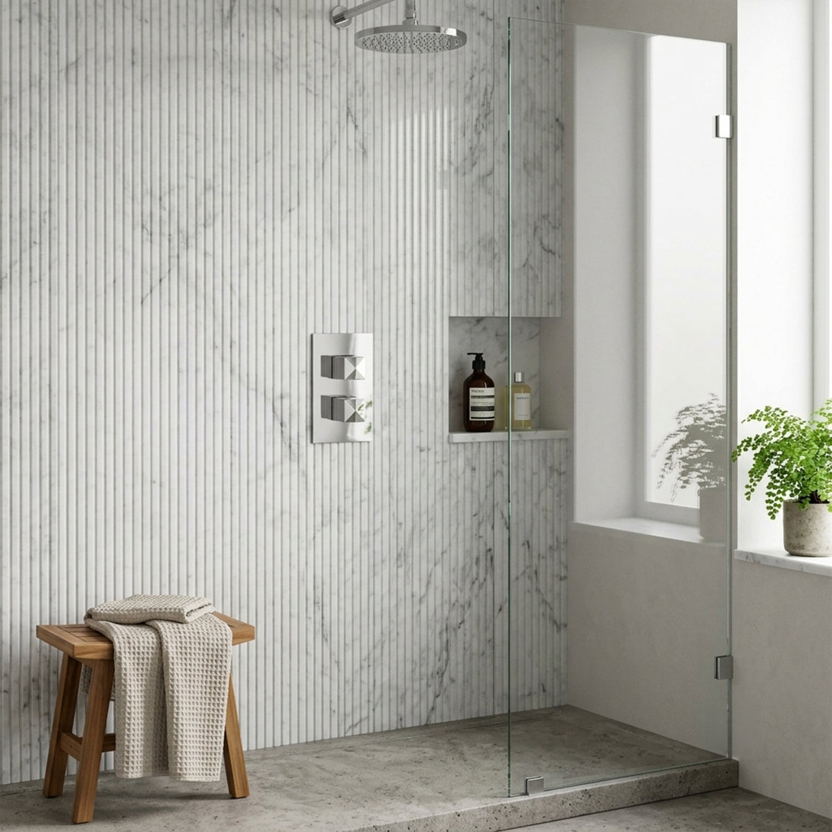 Modus 2 Outlet Thermostatic Concealed Shower Valve With Diverter - Chrome