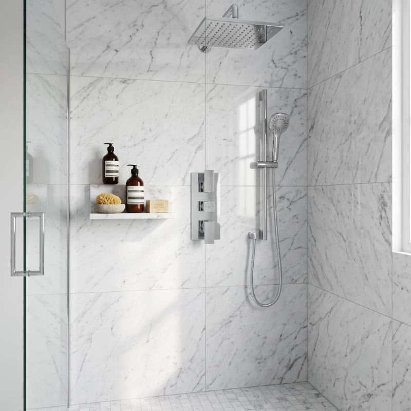 Modus 3 Outlet Thermostatic Concealed Shower Valve With Diverter - Chrome
