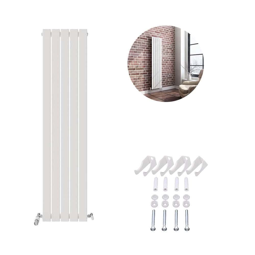 iBathUK Apex Vertical Single Panel Slim Flat Radiator, Designer Slim Radiator