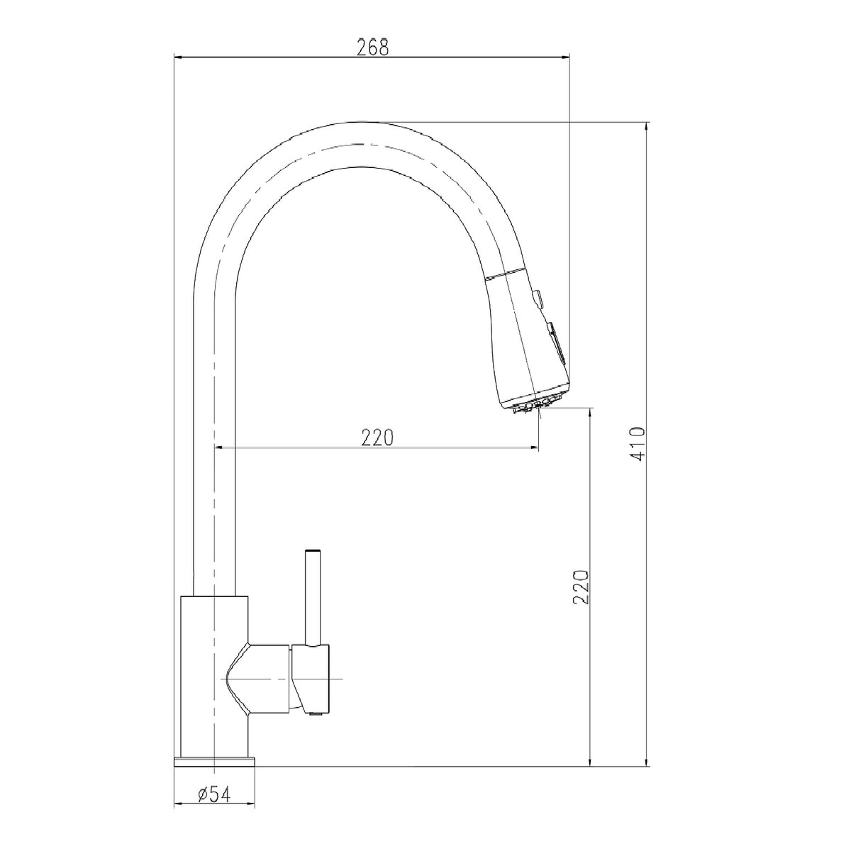 Kelso Single Lever Kitchen Sink Mixer Tap - Chrome