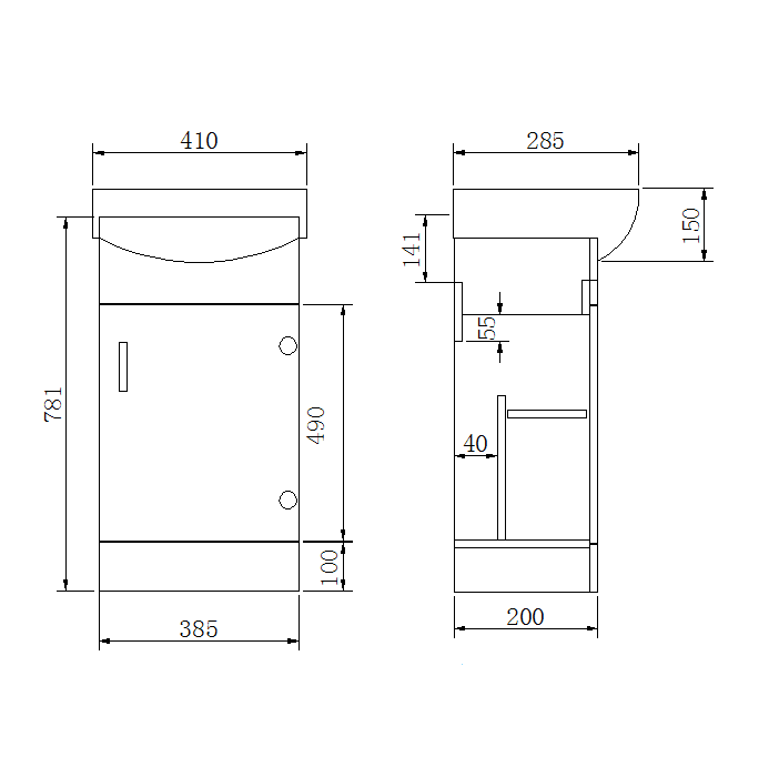 Petite Modern Bathroom Suite - Gloss White