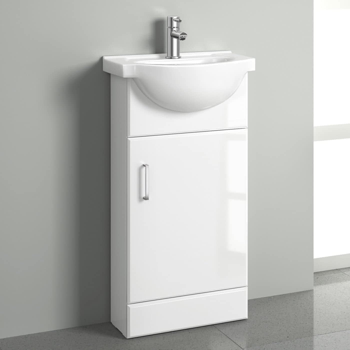Petite Modern Bathroom Suite - Gloss White