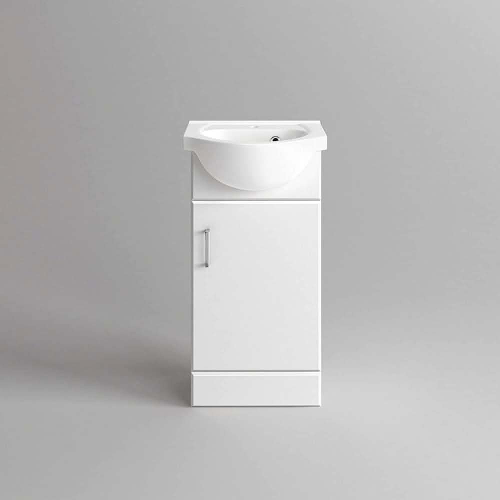 Petite Modern Bathroom Suite - Gloss White