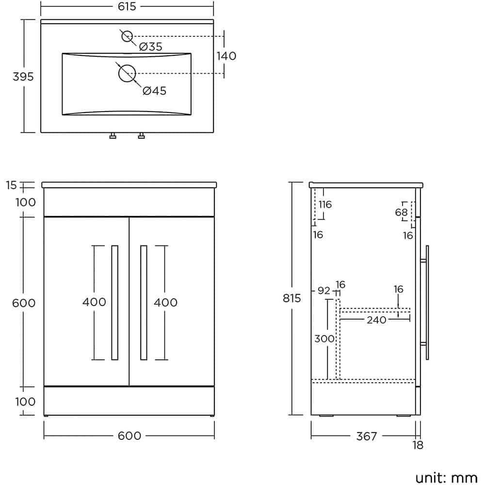 Avon Modern Bathroom Suite - Gloss White