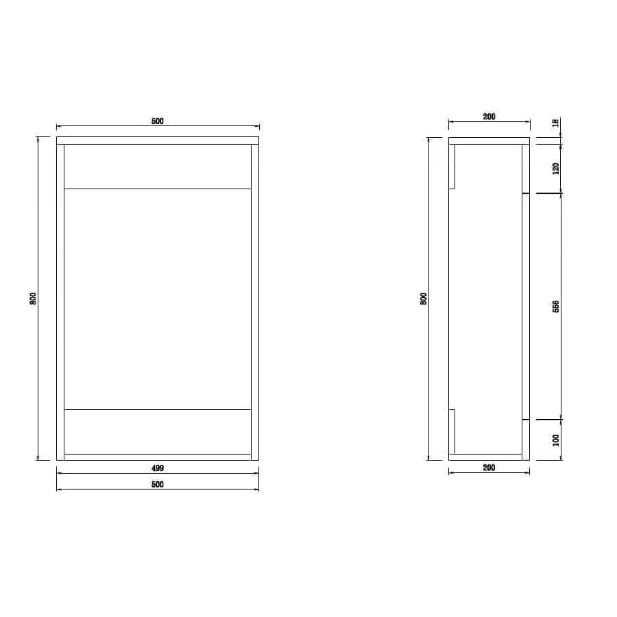 Apollo WC Unit - 800mm x 500mm x 200mm