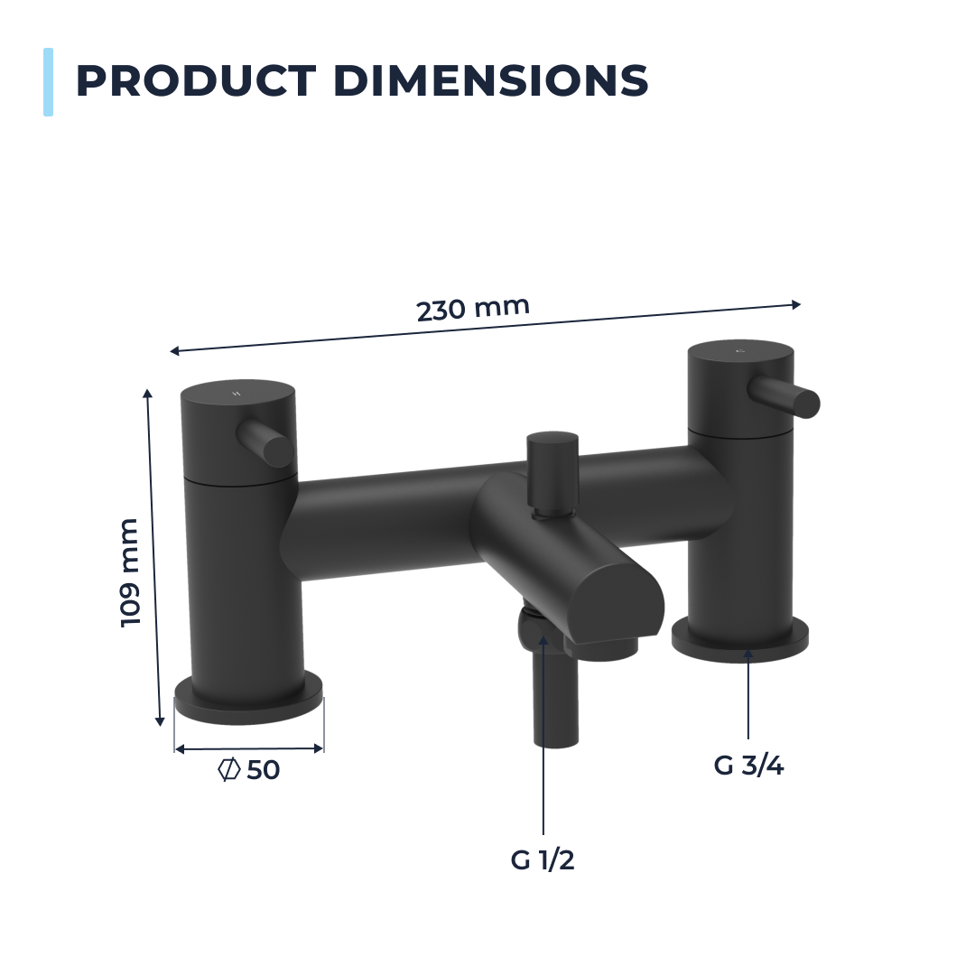 Delta Round lever Bath Shower Mixer Tap with Kit