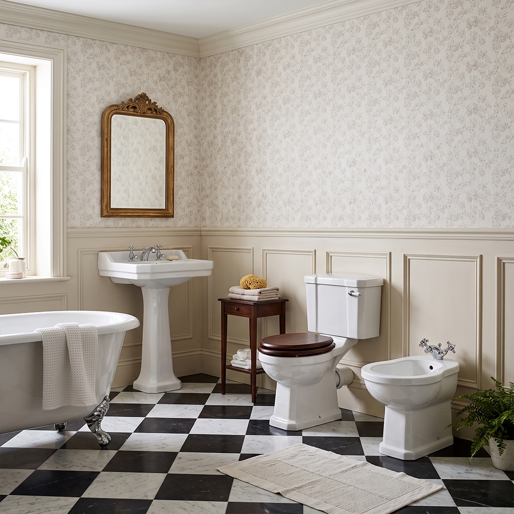 Classique Back to Wall Bidet - 1 TH - White