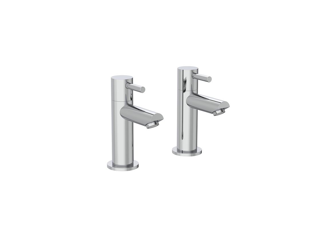 Delta Pair of Hot & Cold Bath Filler Tap - Chrome