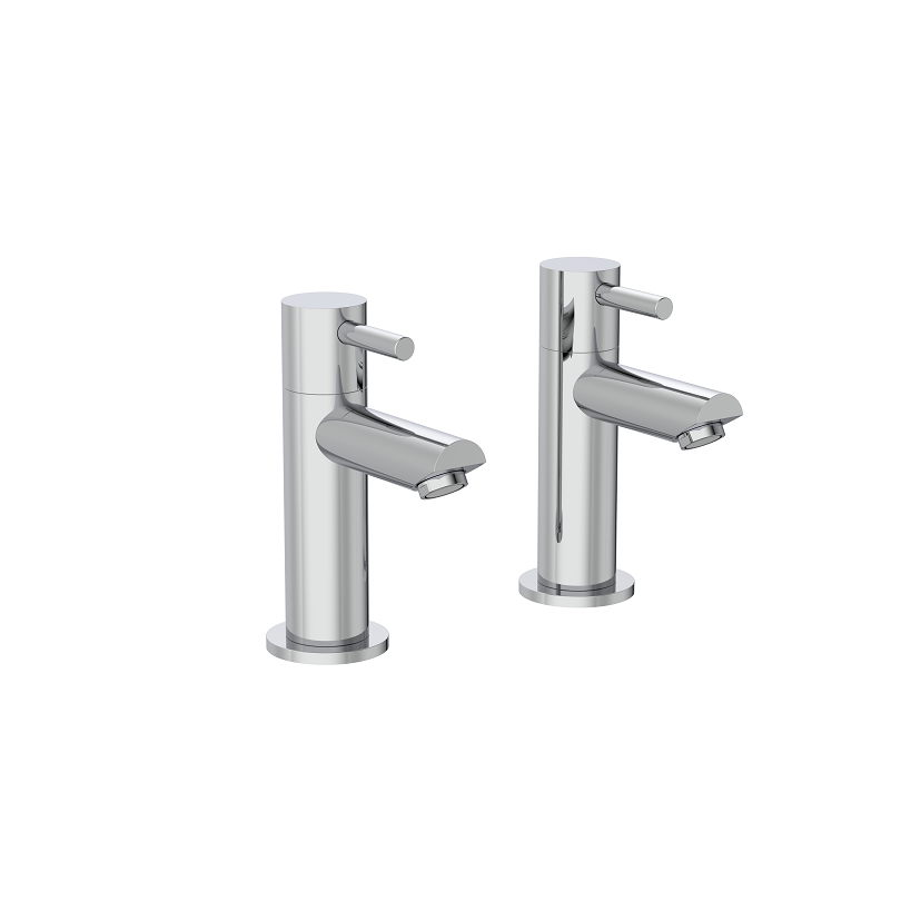 Delta Pair of Hot & Cold Bath Filler Tap - Chrome