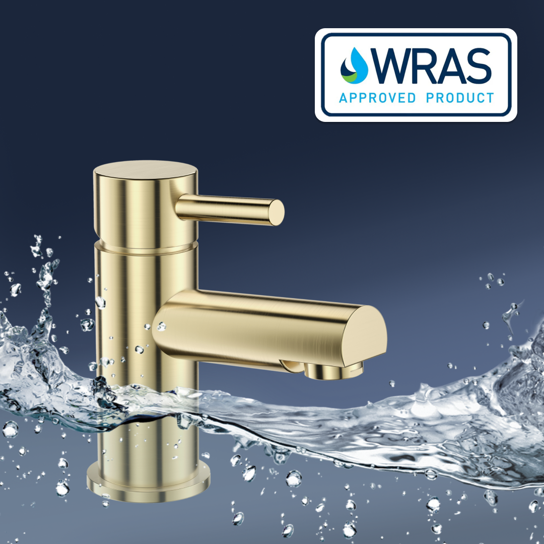 Delta Round Lever Mono Basin Mixer Tap with Push Button Waste